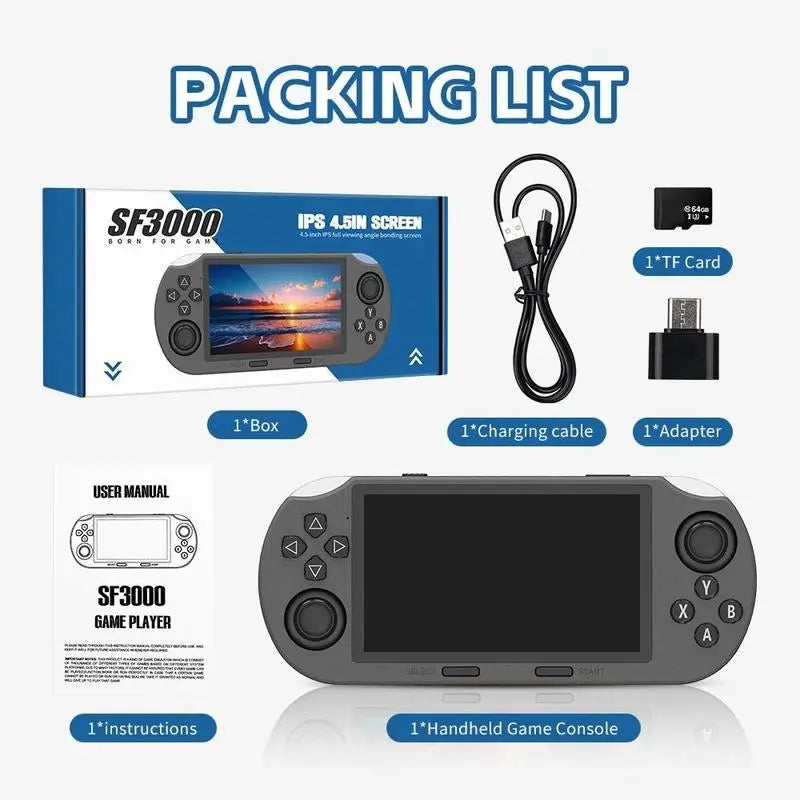 Wireless Handheld Game Console โ 4.5" IPS Display, Portable Mini โ Cordless Gaming Player for Boys Gift