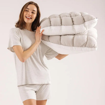 Mellow Puff Pillow – Cloud-Like Comfort, Breathable Support – Ideal for Side, Back & Stomach Sleepers