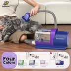 Dog Grooming Kit with Vacuum Brush – 13KPa Suction, 2.5L Dust Cup, Stainless Steel Blades – Lightweight All-in-One Pet Cleaning Set