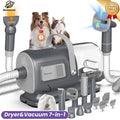 Dog Grooming Kit with Vacuum Brush – 13KPa Suction, 2.5L Dust Cup, Stainless Steel Blades – Lightweight All-in-One Pet Cleaning Set