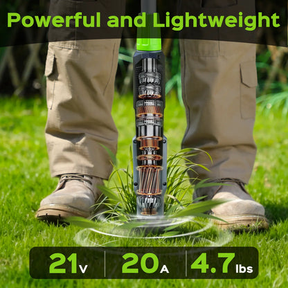 21V Cordless Electric Weed Puller Tool with 3 Claw Steel Head