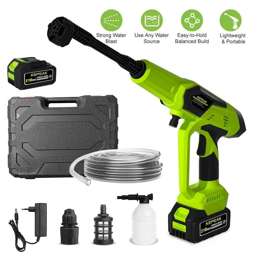 21V Cordless Power Washer 1500 PSI Portable High Pressure Cleaner