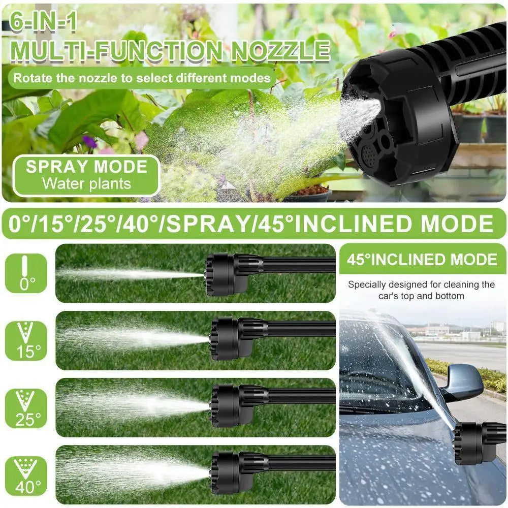 21V Cordless Power Washer 1500 PSI Portable High Pressure Cleaner