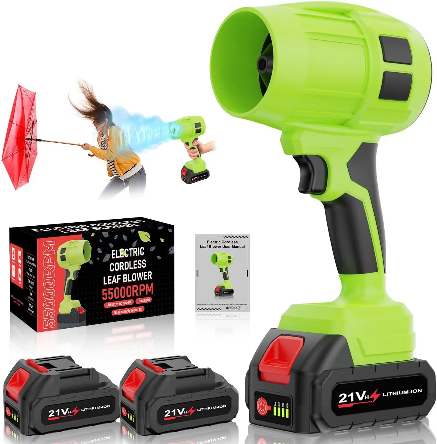Cordless Turbo Jet Blower High Power Air Duster for Outdoor and Home Cleaning
