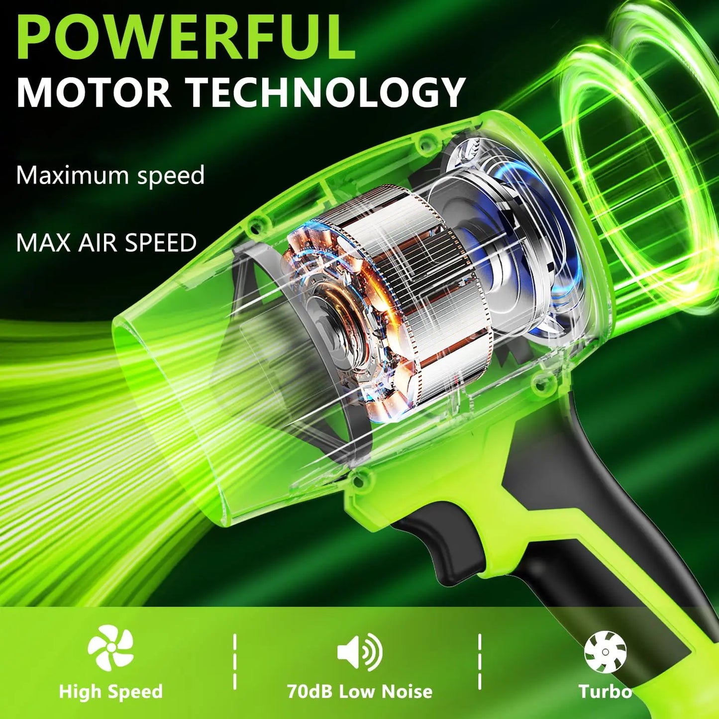 Cordless Turbo Jet Blower High Power Air Duster for Outdoor and Home Cleaning