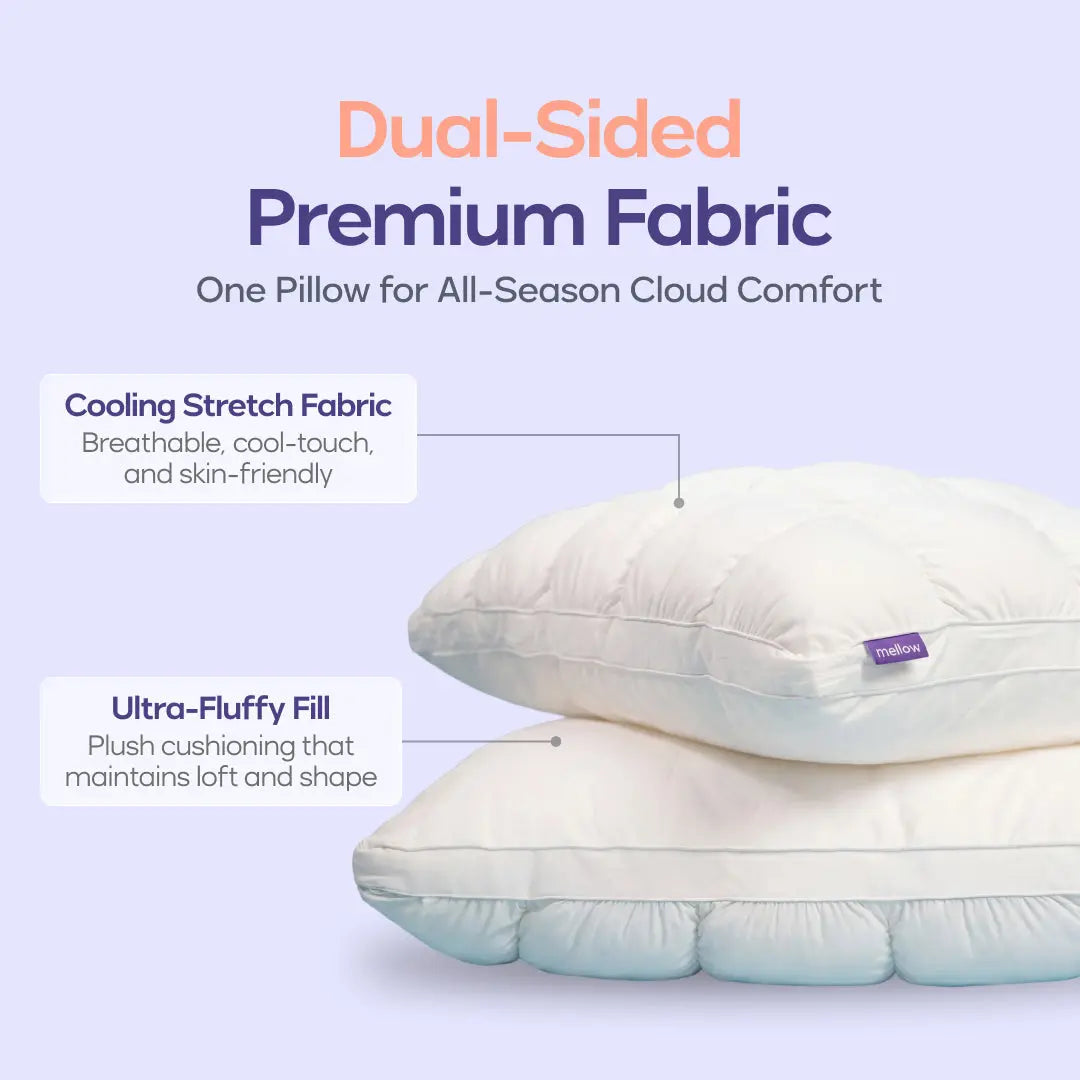 Mellow Puff Pillow – Cloud-Like Comfort, Breathable Support – Ideal for Side, Back & Stomach Sleepers