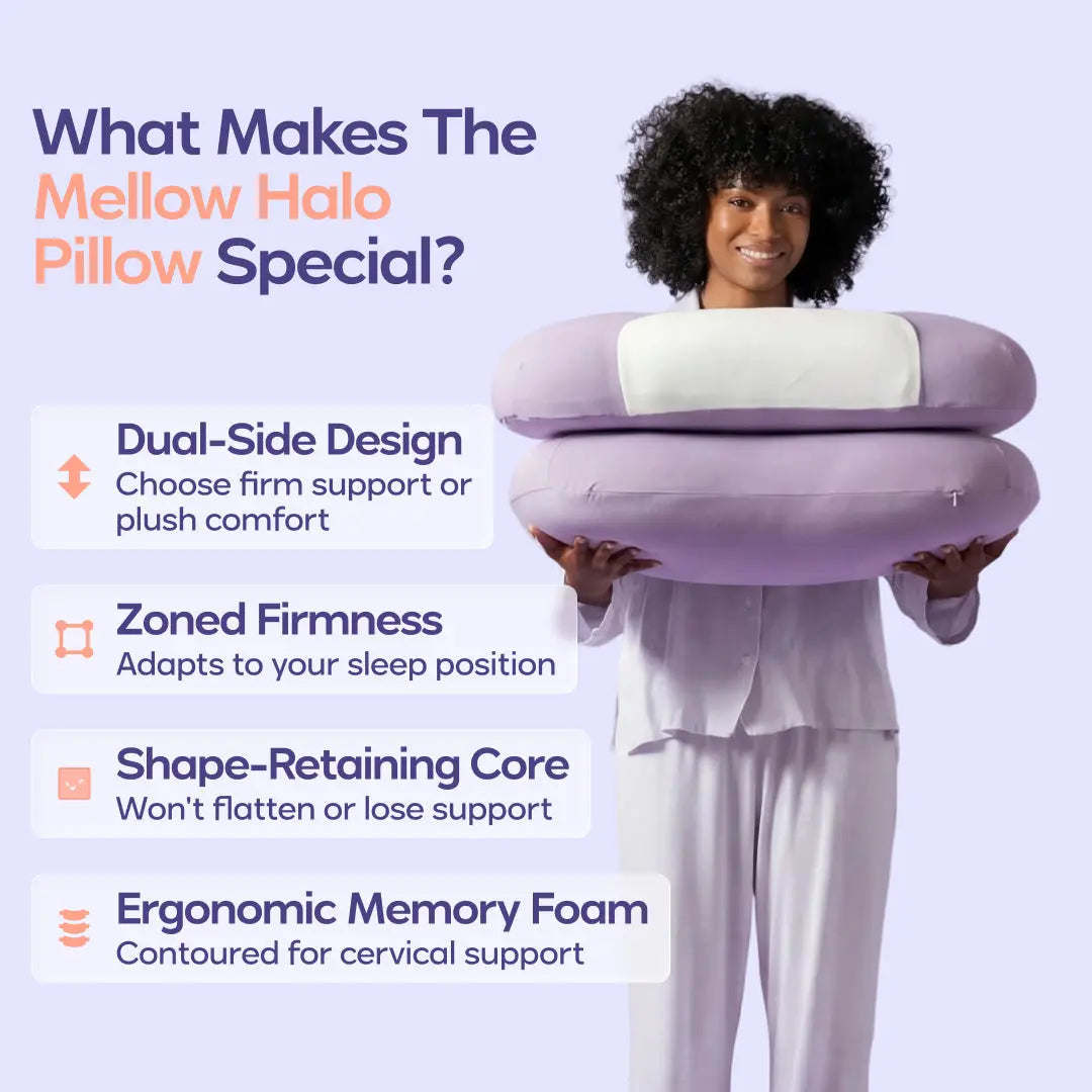 Mellow Sleep | Mellow Halo Pillow Ergonomic Cervical Extra Neck Support Pillow