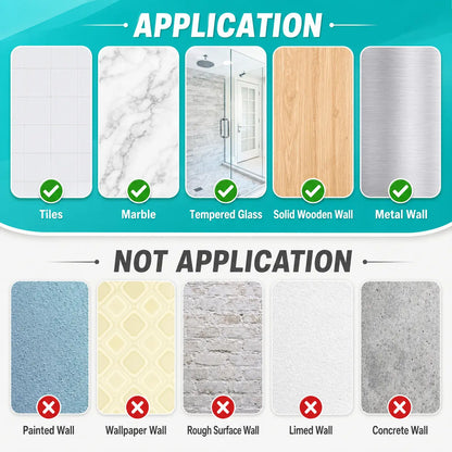 6-Pack Rustproof Shower Caddy – No-Drilling Adhesive Shelves – Large Capacity Bathroom Storage