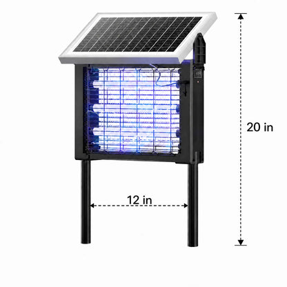 Solar Bug Zapper – 3500V, Smart Sensor – USB & Solar Charging for Outdoor Use