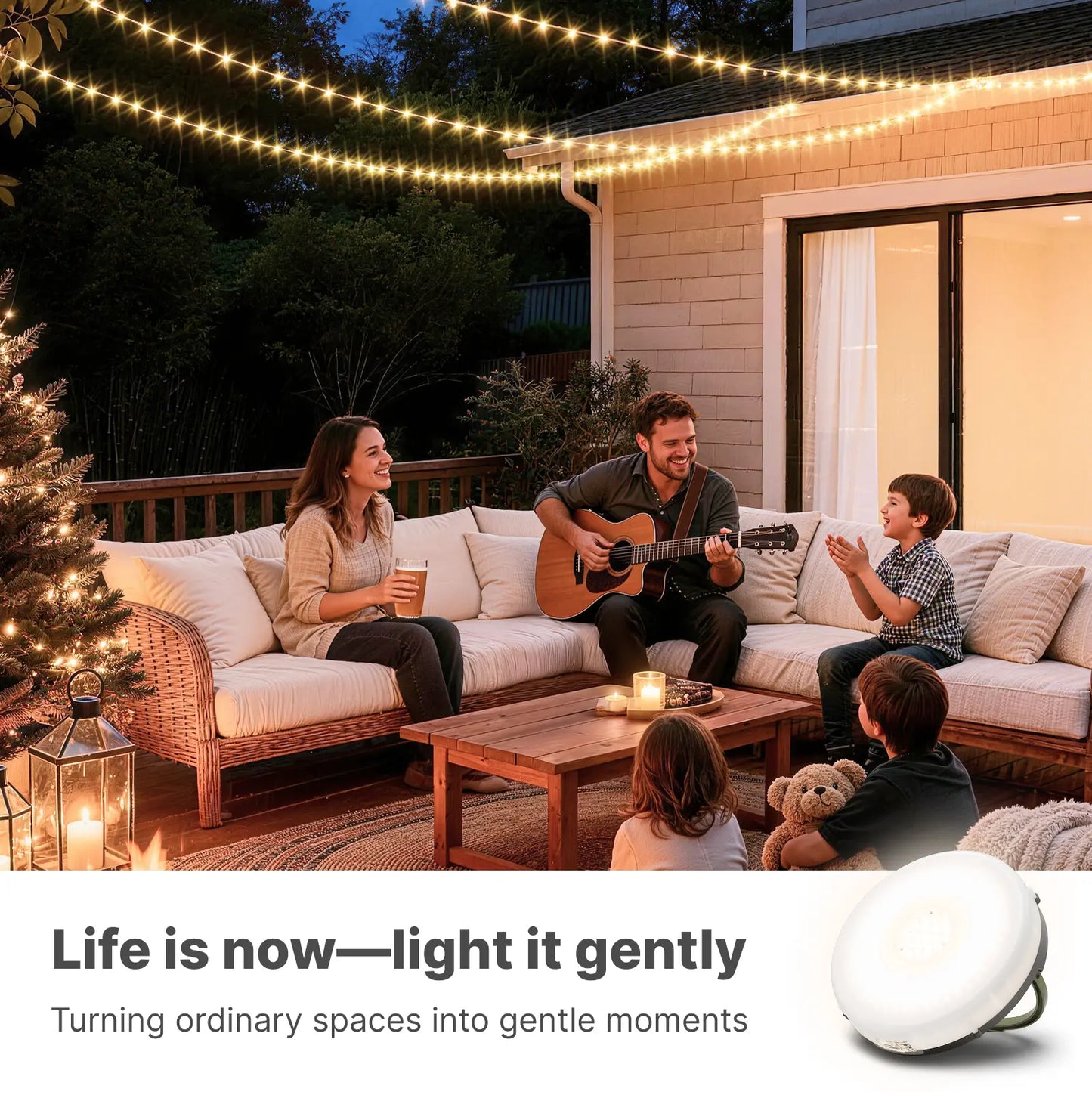 49.2Ft Solar String Lights – 5400mAh Rechargeable, Retractable – Waterproof LED for Camping, Patio & Emergency