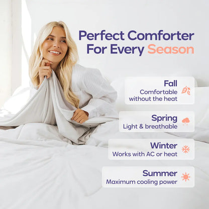 Cooling Comforter – Silk-Soft, Breathable – Instant Cool Relief for Better Sleep