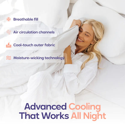 Cooling Comforter – Silk-Soft, Breathable – Instant Cool Relief for Better Sleep