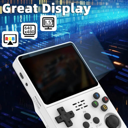 Retro Game Console – 3.5" IPS Display, Linux, 3000mAh – 32G+64G Games Preinstalled