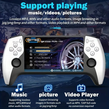 Retro Game Console – 5.1" IPS Display, 14+ Emulators, TV Output – Preloaded Classic Games with Protection
