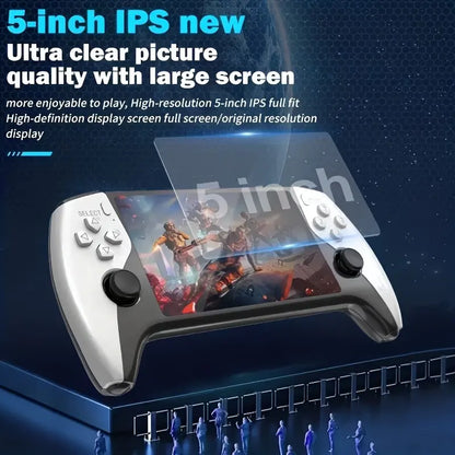 Retro Game Console – 5.1" IPS Display, 14+ Emulators, TV Output – Preloaded Classic Games with Protection