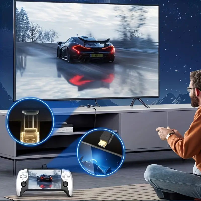 Retro Game Console – 5.1" IPS Display, 14+ Emulators, TV Output – Preloaded Classic Games with Protection