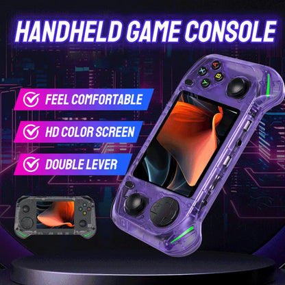 Retro Gaming Controller – 3.5" HD Screen, 64-Bit CPU, Long Battery – Portable Handheld Game Device, White