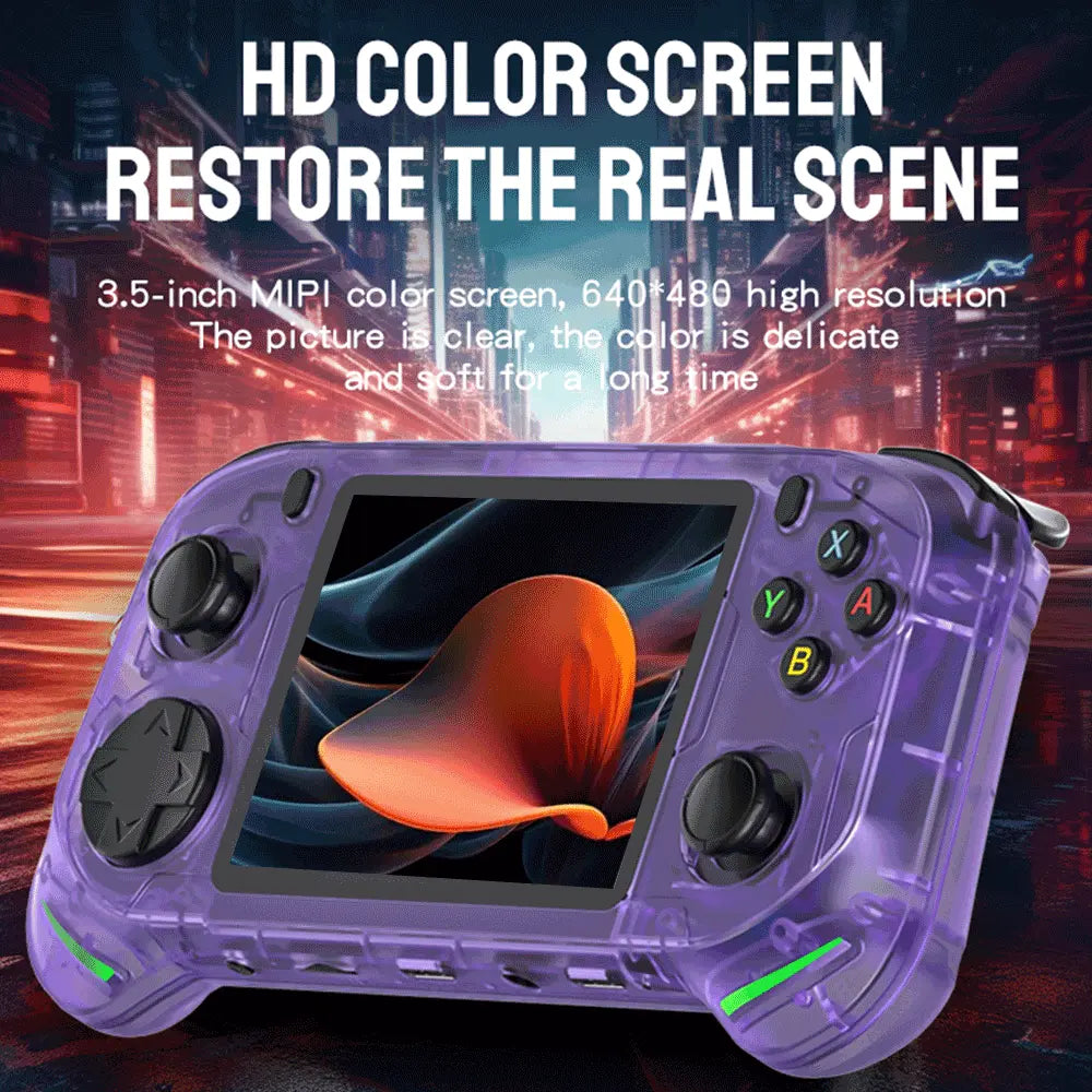 Retro Gaming Controller – 3.5" HD Screen, 64-Bit CPU, Long Battery – Portable Handheld Game Device, White
