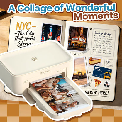 4x6 Wireless Photo Printer – Dye Sublimation, Wi-Fi – Color Photos from iPhone/Android – Ideal Gift for Mom & Family Albums