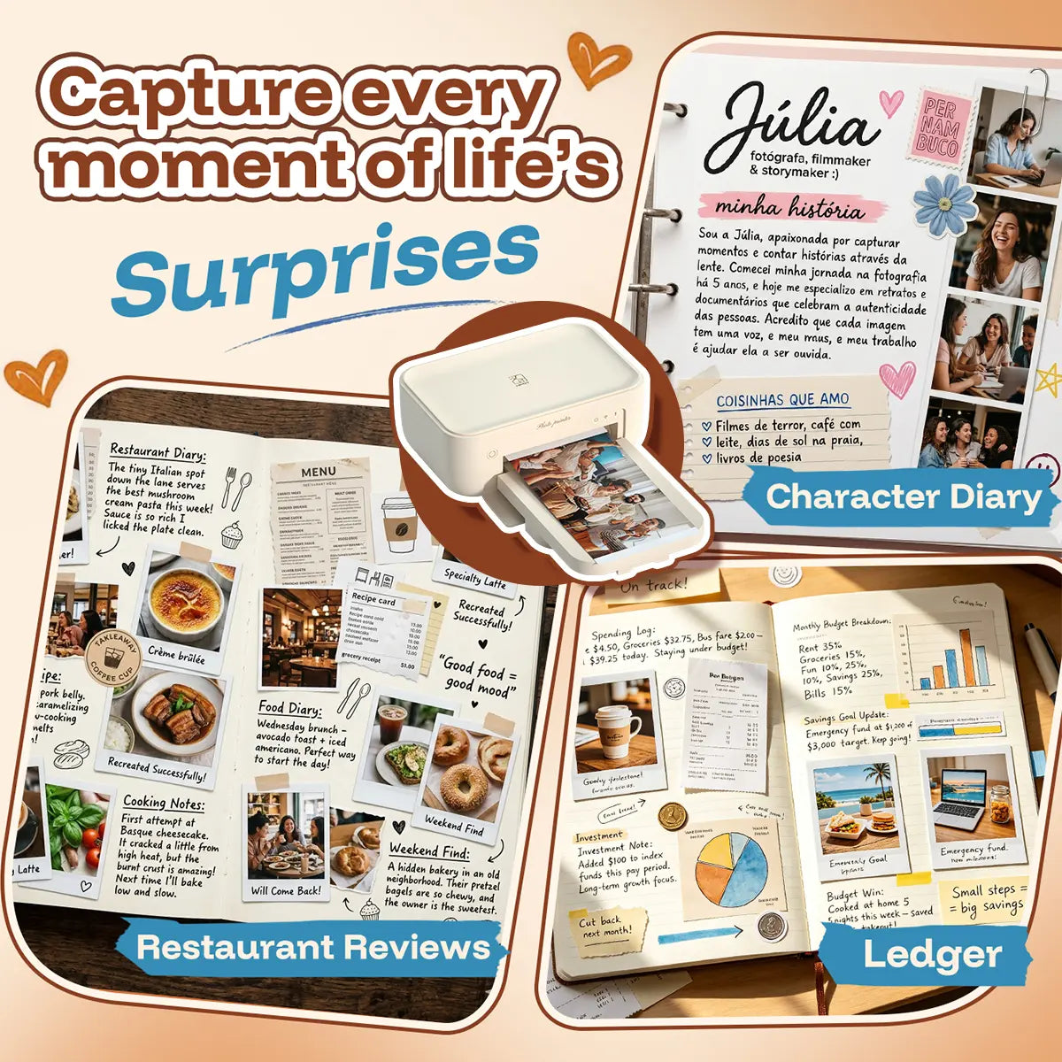 4x6 Wireless Photo Printer – Dye Sublimation, Wi-Fi – Color Photos from iPhone/Android – Ideal Gift for Mom & Family Albums