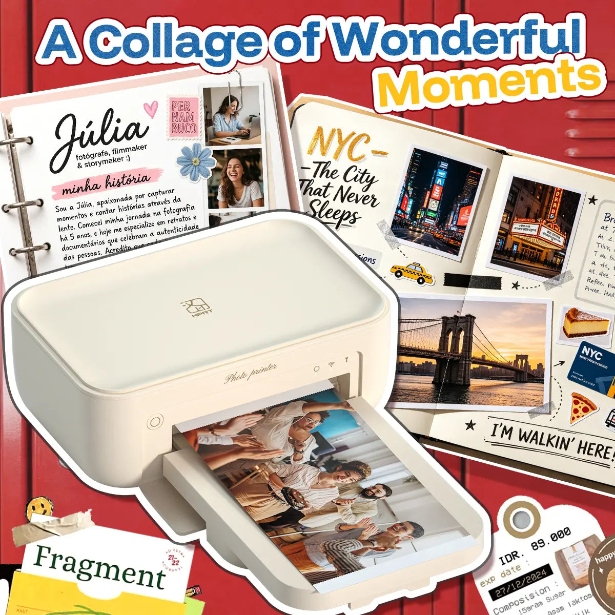 4x6 Wireless Photo Printer – Dye Sublimation, Wi-Fi – Color Photos from iPhone/Android – Ideal Gift for Mom & Family Albums