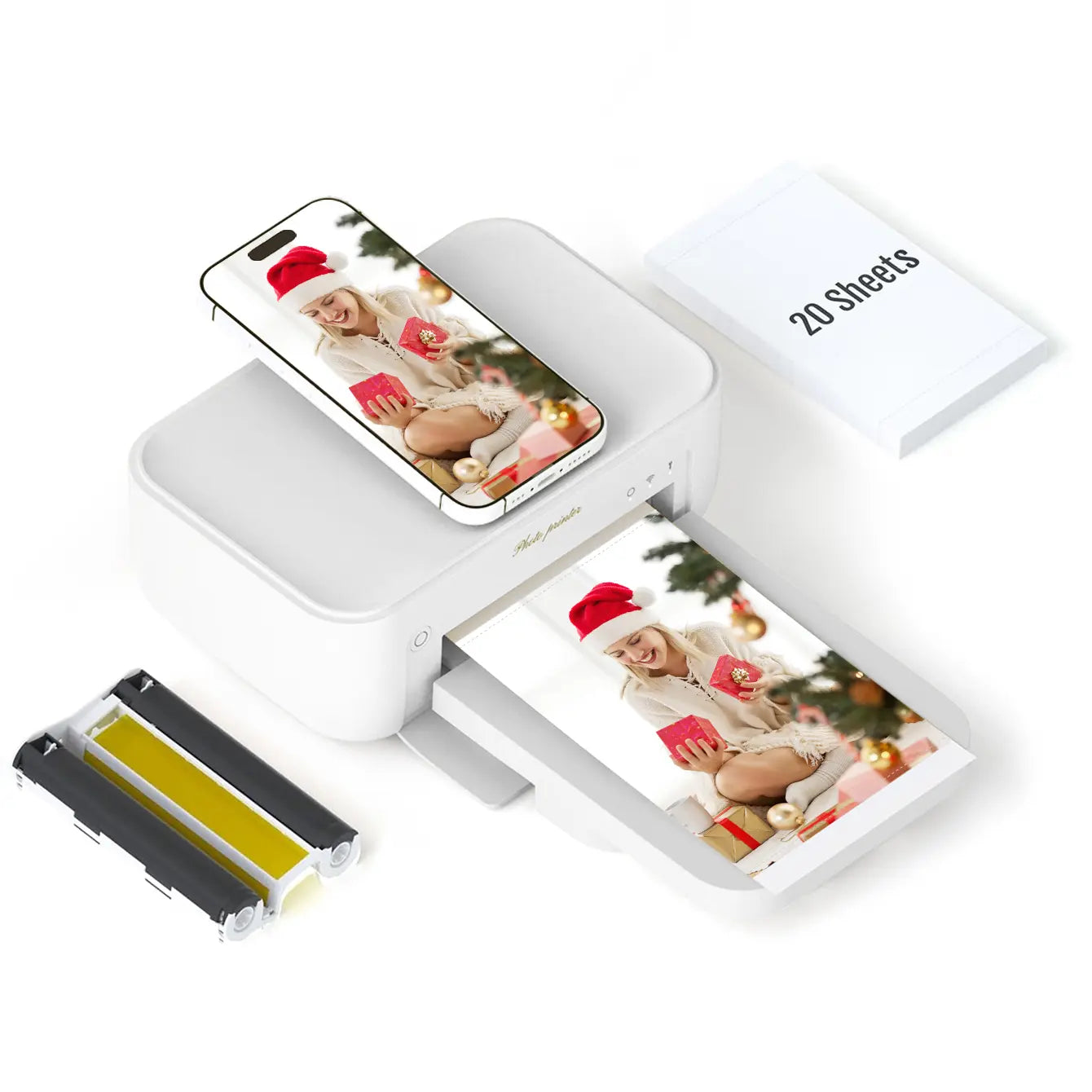 4x6 Wireless Photo Printer – Dye Sublimation, Wi-Fi – Color Photos from iPhone/Android – Ideal Gift for Mom & Family Albums