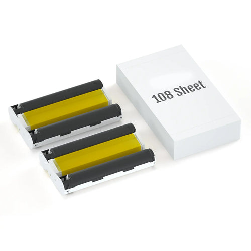4x6" Photo Paper Refill Kit – 108 Sheets + 2 Ribbons – For Hanin CP4100/CP6000 Printers