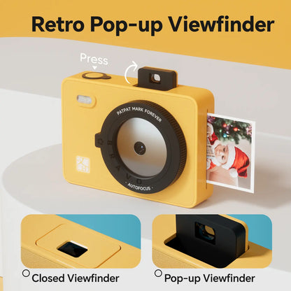 2x3" Mini Photo Printer – Instant Camera, Bluetooth – Portable for iPhone/Android – Travel & Everyday Use
