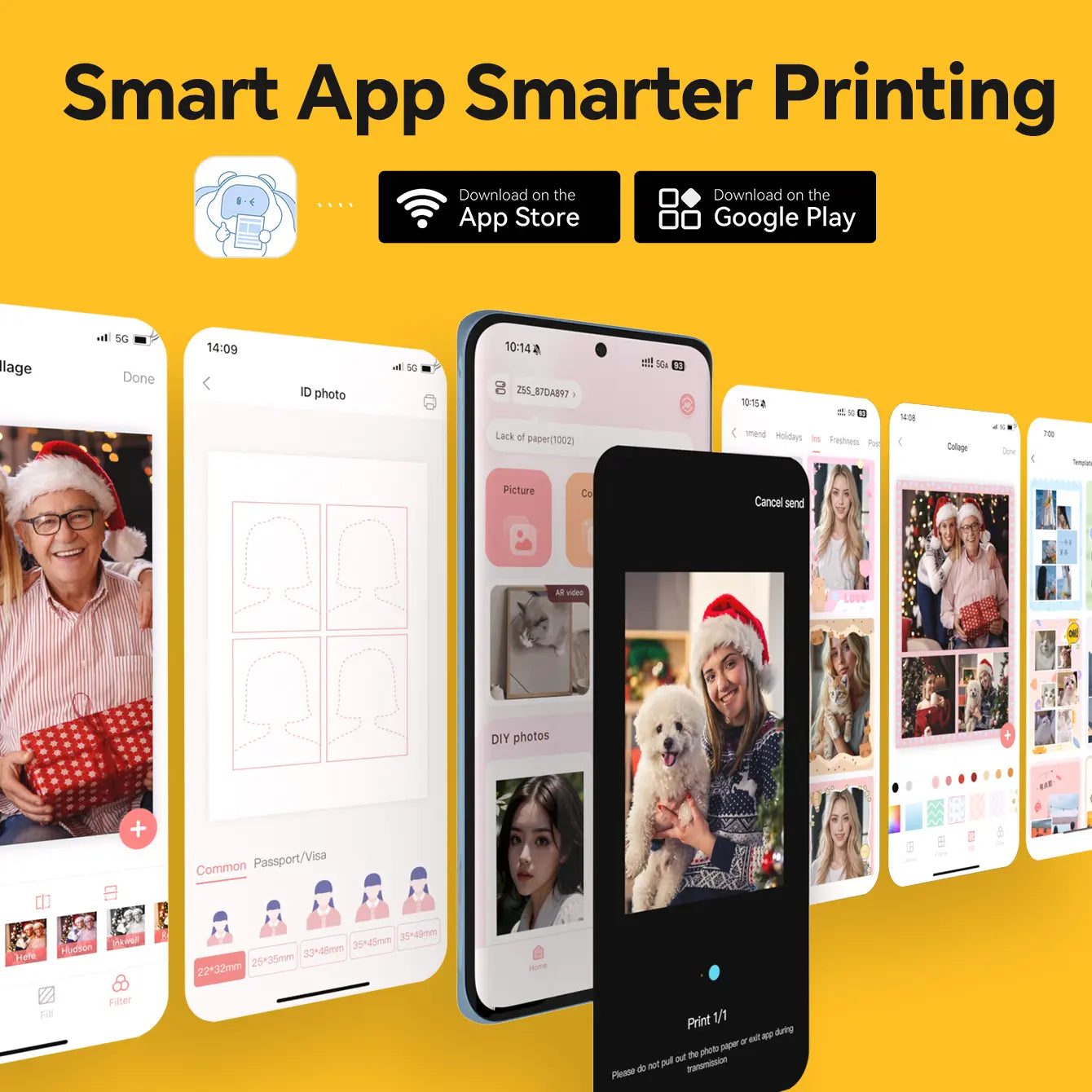2x3" Mini Photo Printer – Instant Camera, Bluetooth – Portable for iPhone/Android – Travel & Everyday Use