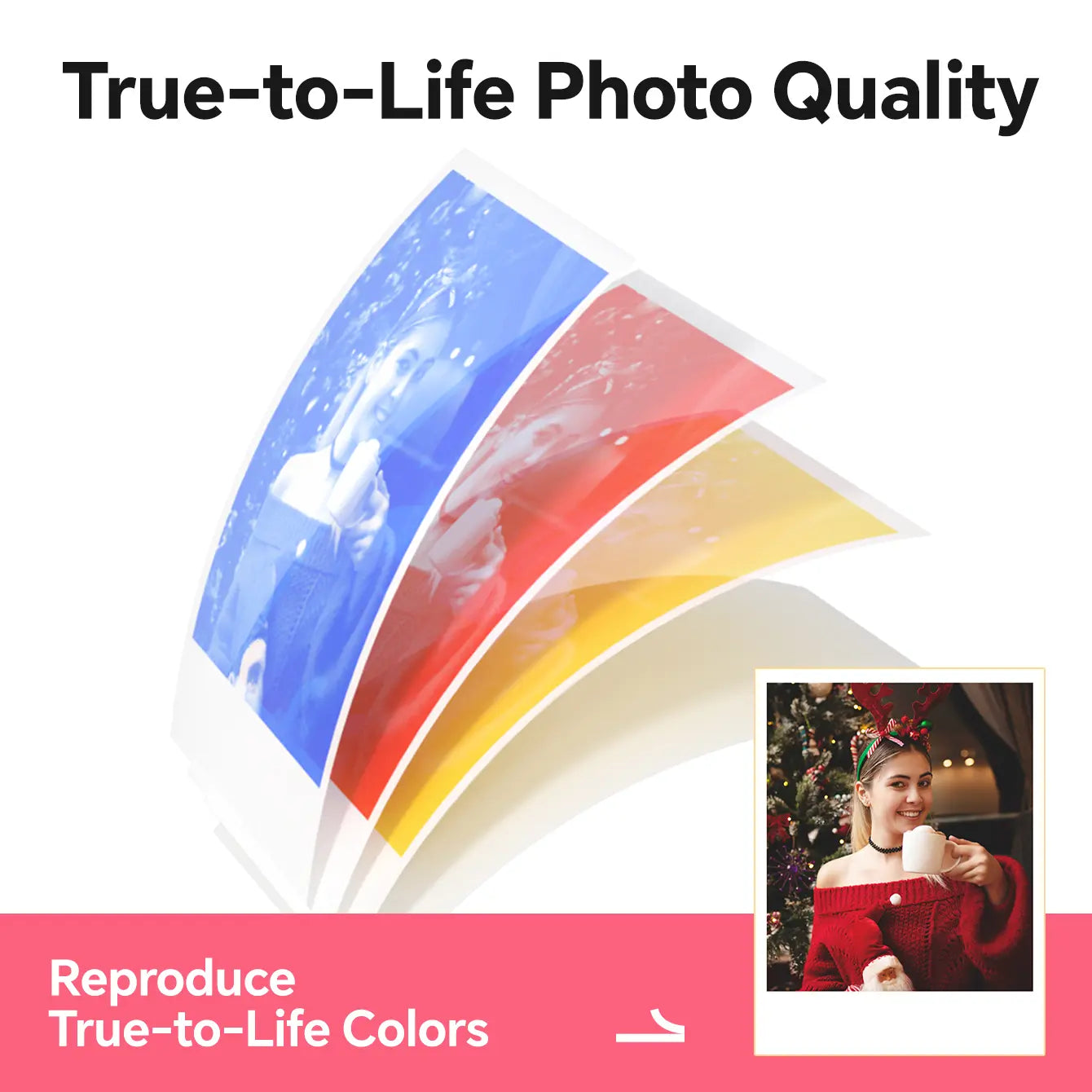 2x3" Mini Photo Printer – Instant Camera, Bluetooth – Portable for iPhone/Android – Travel & Everyday Use