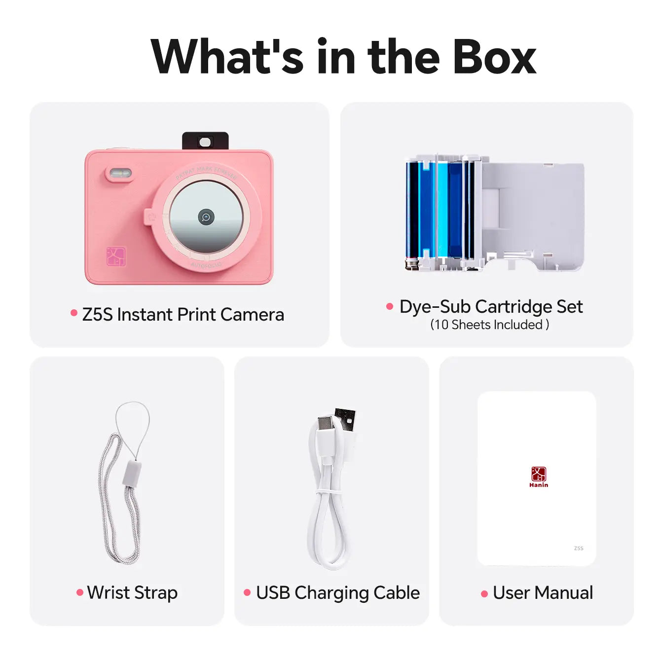 2x3" Mini Photo Printer – Instant Camera, Bluetooth – Portable for iPhone/Android – Travel & Everyday Use